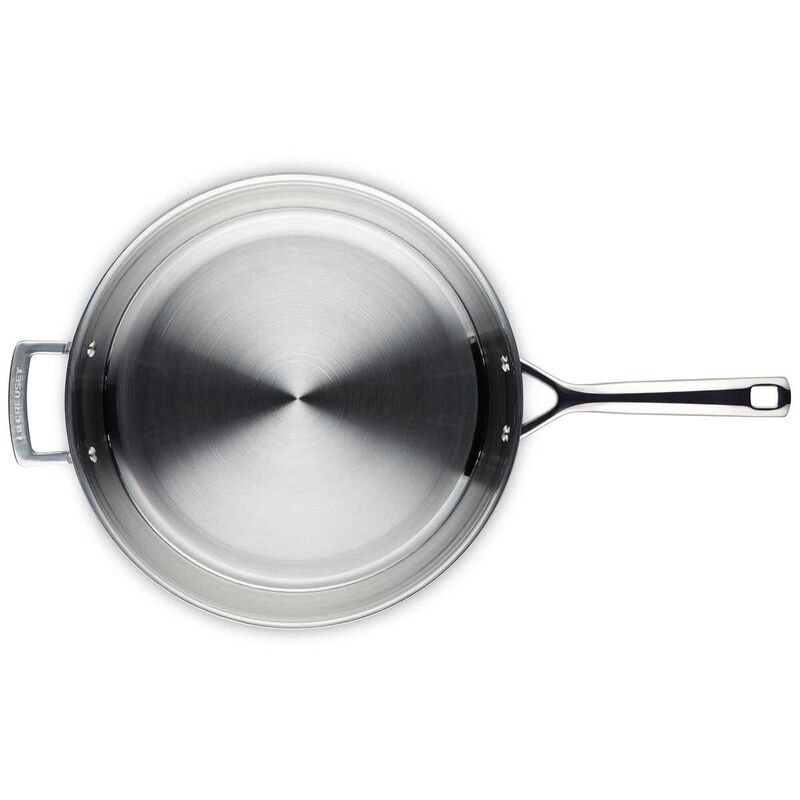Le Creuset Signature Stainless Steel Chef&rsquo;s Pan with Lid and Handle image number 2